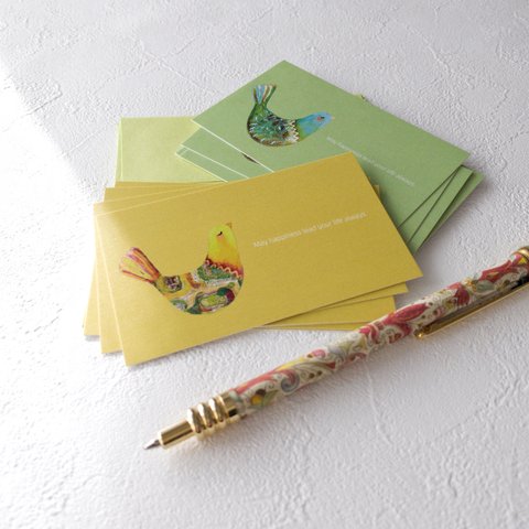 メッセージカードと封筒セット（幸福鳥・5組+1枚）