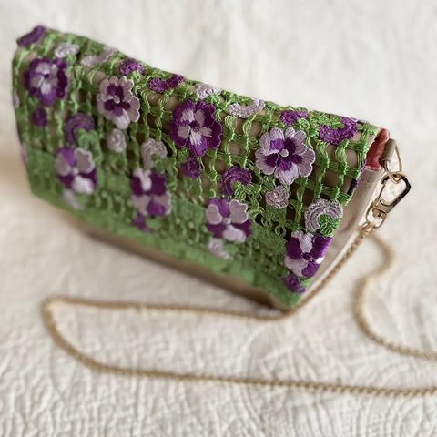 小花🌸刺繍　バッグ