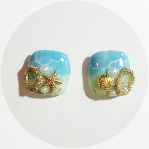 親指用 Footネイル Turquoise Lagoon