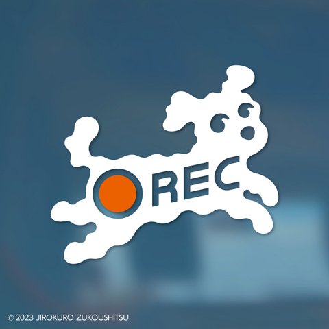 トイプー「REC」ステッカー（後方録画中）