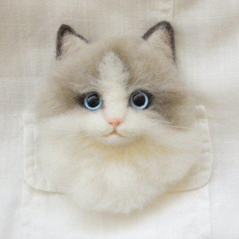 羊毛フェルト 猫 