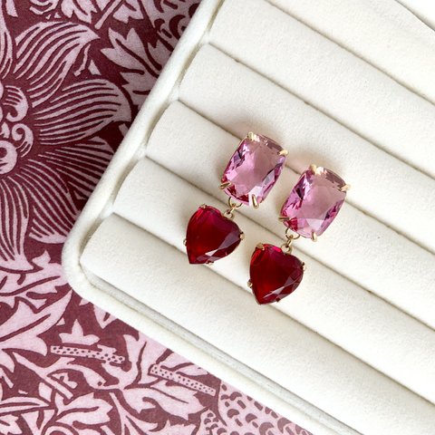 【renewal】cutie rose pink pierce / earring