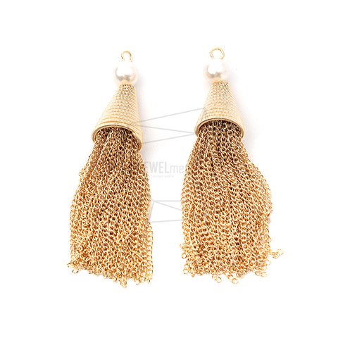 ERG-1139-G【2個入り】ビッグタッセルチャーム,Big Tassel Charm/15mm x 75mm