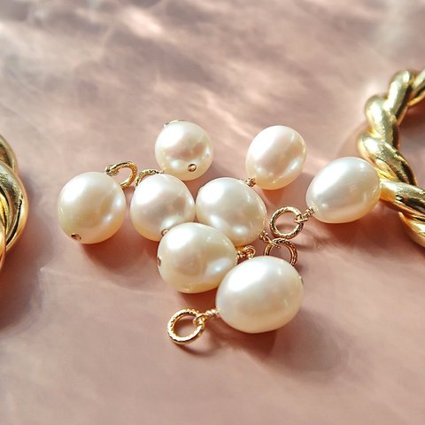 FRESHWATER PEARL CHARMS FOR HOOP EARRINGS