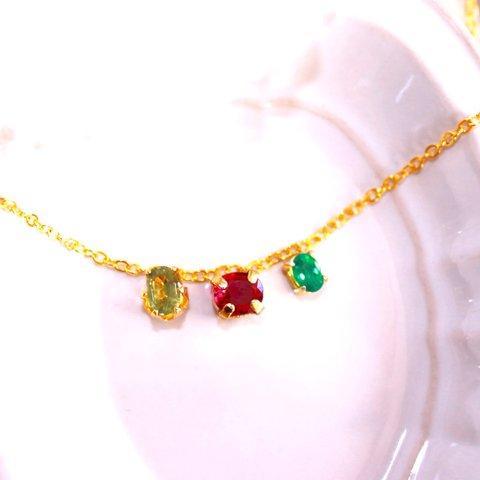 - choi kawa design - Sapphire ＆ Ruby ＆ Emerald Necklace