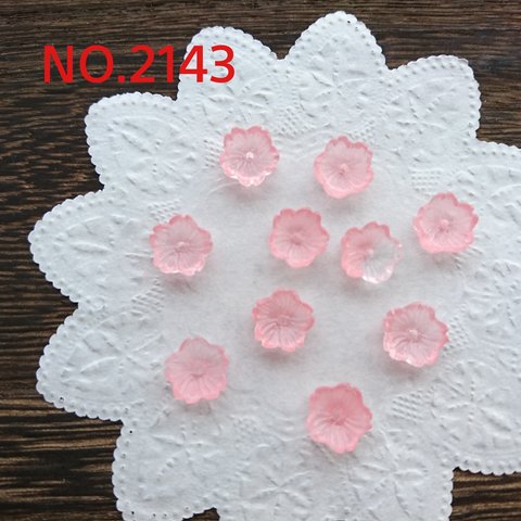 NO.2143 チェコガラスビーズ フラワー 桜(桃色)