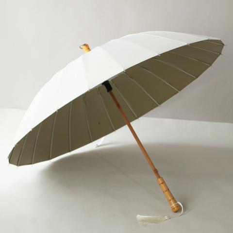 高品質 長傘 女性用 傘 雨傘 梅雨対策 高強度 防災 高剛性骨 24本骨
