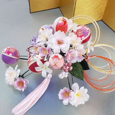 成人式 髪飾り 桜 サクラ 振袖 入学式 前撮り 卒業式 結婚式 和 ピンク 水引