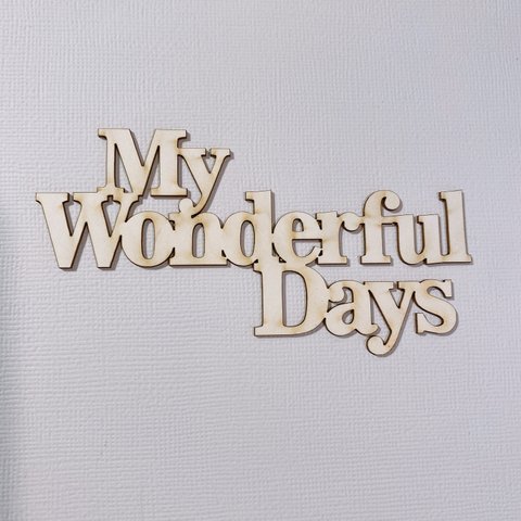 [My wonderful days]タイトルチップボード大(2個入り)