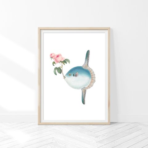 マンボウ アートポスター (56_sunfish)