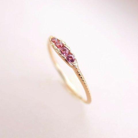 k10 segue gold ring＊ロードライトガーネットゴールドリング＊１月誕生石