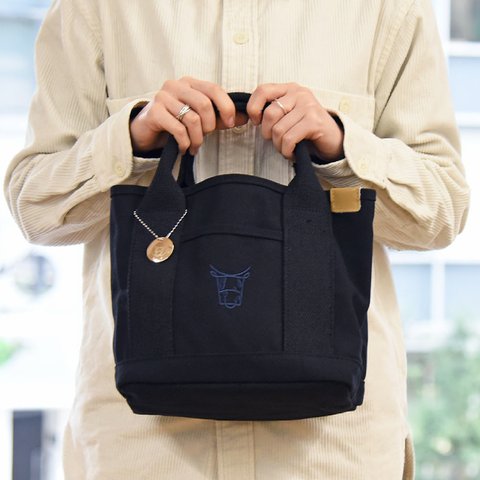 【完売】キャンバス ミニバッグ ハンドバッグ バッグ ポケット 軽量 スクエア レザー 鞄 ブラック TOB006