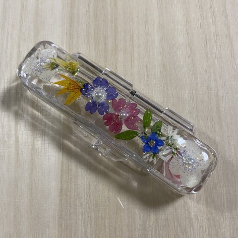 ✨幸せな時✨押し花 印鑑ケース