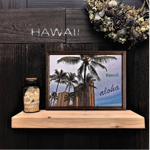 【送料無料】南国の風景☆HAWAII No.519                      フレーム付    A4サイズ