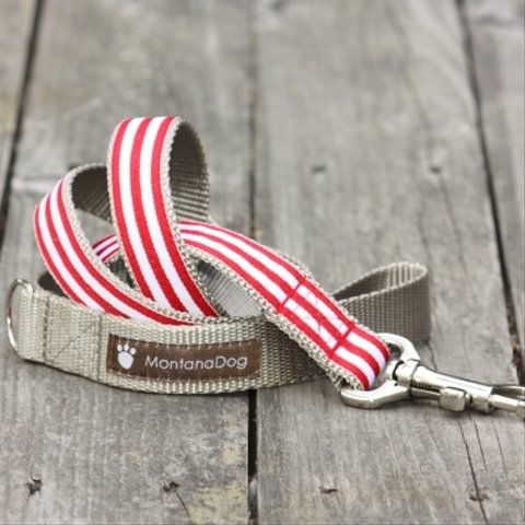 犬リード 幅1.9㎝/2.5㎝ Mod Stripe Red