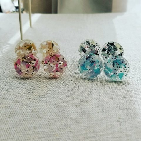 #涼し気#キラキラ#ピアス