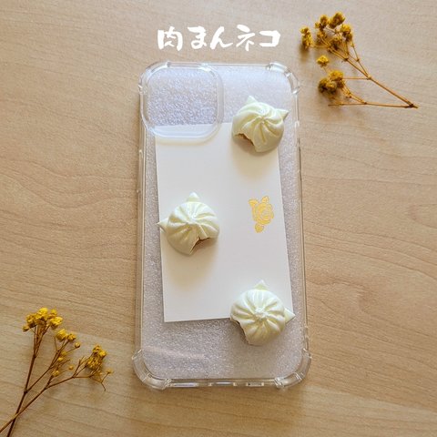 肉まんネコ　スマホケース　iPhone14