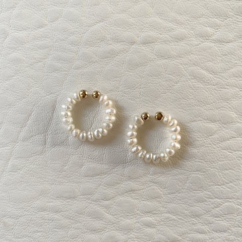 2way pearl ear cuff(gold)