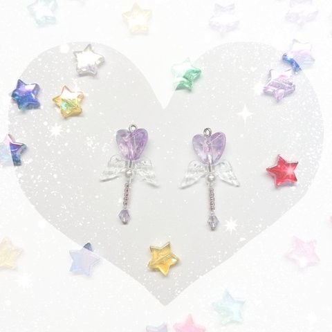 Heart♡魔法少女ステッキピアス(Purple)