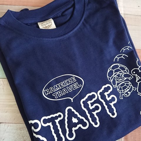 Ｌサイズ☆亀池旅行社スタッフＴシャツ（かめＴ2020♪）パープルネイビー