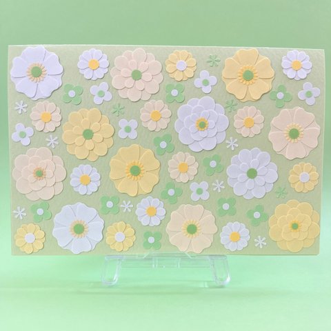 お花のメッセージカード(イエロー&ホワイト)