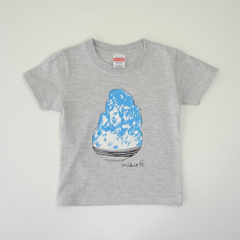 かき氷 ベビー＆キッズＴシャツ  BlueHawaii Ash 90 100 110 120 130 140 150 160