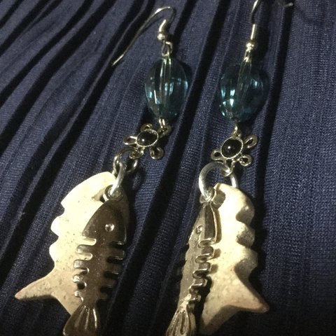 おさかなと海花ピアス