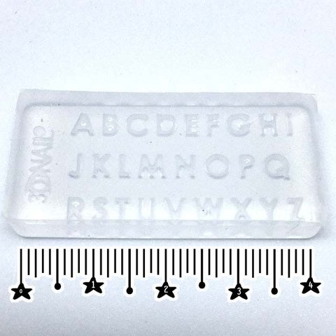 レジンモールド(miniアルファベット)デコシリコン英語イニシャル 111UV102