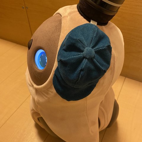 【受注製作】ターコイズブルー系　帽子　ラボット　服　ハンドメイド