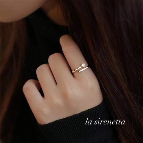 受注製作 指輪 リング ＊ one stone simple ring