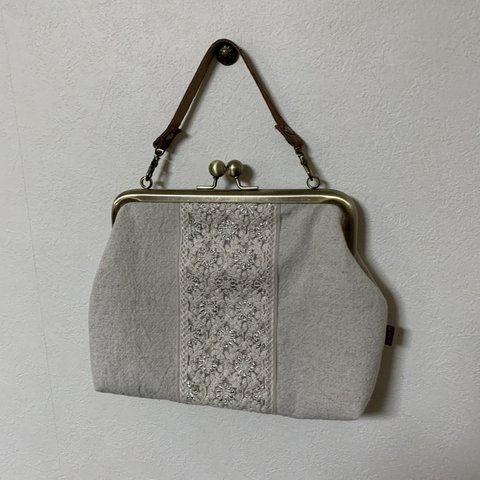 ＊数量限定＊インド刺繍ブレード【A】がま口ミニバッグ