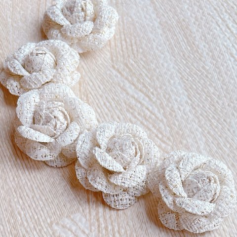 コサージュパーツ【Camellia】ホワイト