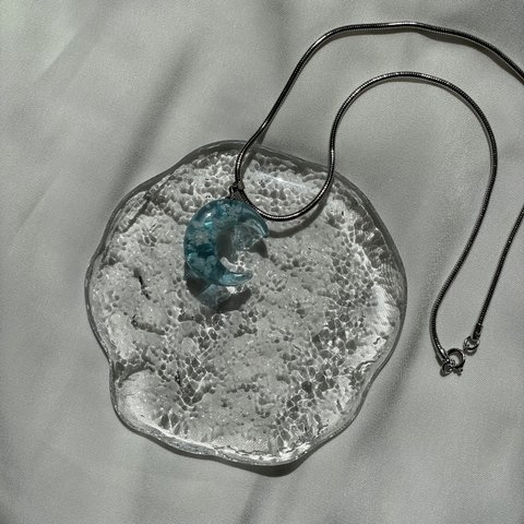 moon cloud clear necklace _ムーン クラウド クリア ネックレス