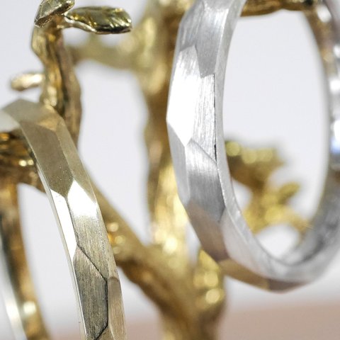 『kô-ɾi』氷の結婚指輪 オーダーリング ペアリング 2本セット (プラチナ or ゴールド)( アイスマット仕上げ)  結婚指輪のオーロ