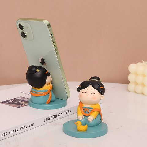 唐淑女スマホホルダー ホームデスクトップの装飾品