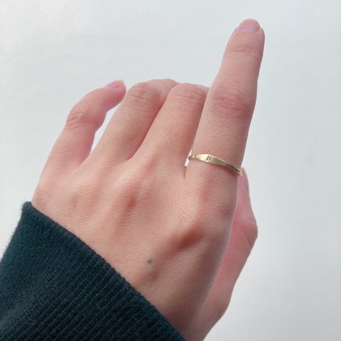 《イニシャル刻印入り》accent ring オーダーメイドリング