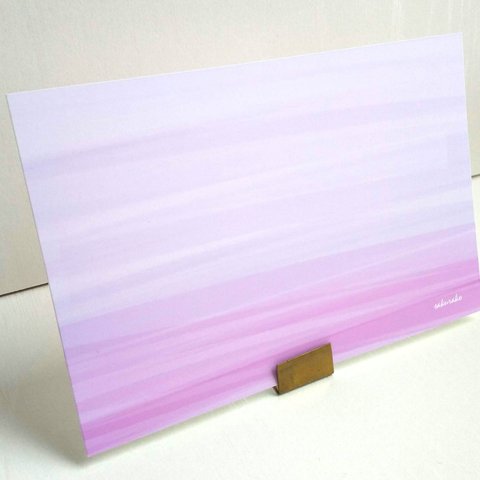 大人カラー 「パープル」　ポストカード　/3枚セット　naturako