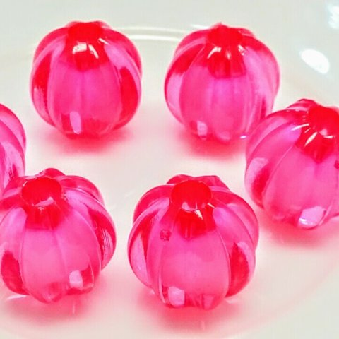 colorful pumpkin 6個☆clear vivid pink