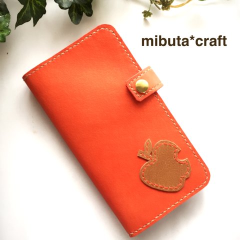 りんごちゃんiPhone 6 plus case 朱色々xべージュ