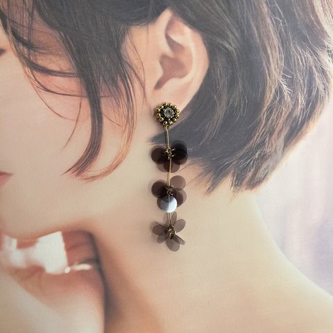 e’che beading collection gold *mini*spangles earring