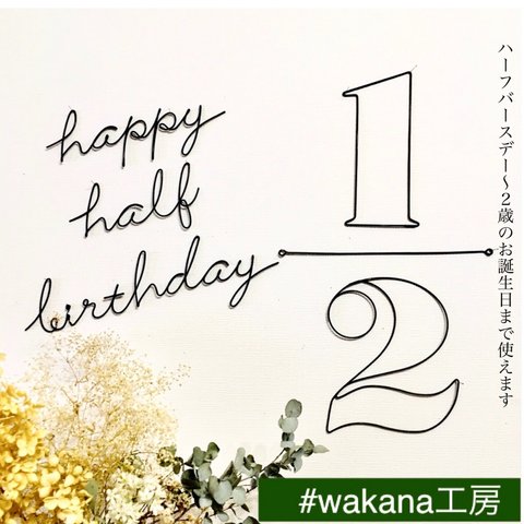 ハーフバースデー  飾り付け 誕生日  ワイヤーアート　　おうちフォト