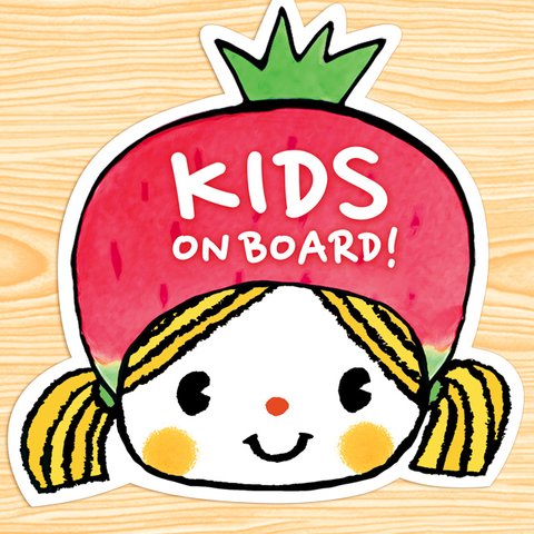 KIDS ON BOARD マグネットステッカー(イチゴさん）