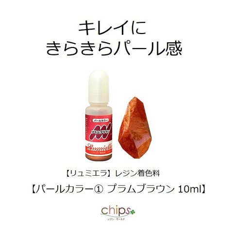 【リュミエラ】レジン着色料【パールカラー① プラムブラウン 10ml】1本 レジン 着色剤 ＃1964