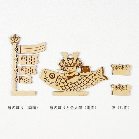 【鯉のぼりと金太郎デザイン】『ならべる』キャラクターセット