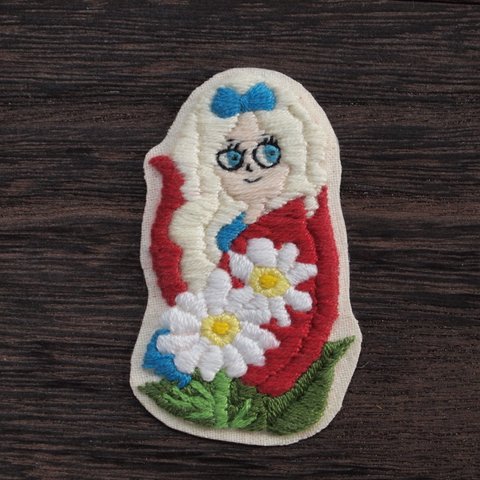 親指姫 手刺繍ステッカーシール