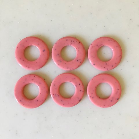 Pink Granite Donut Parts