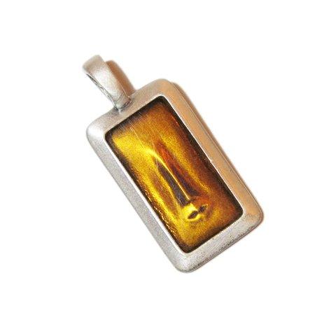 Austria 「BICO」 Chrome Yellow Color Face Motif Pendant Top