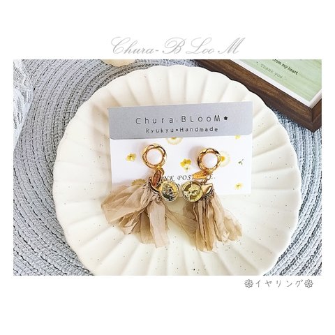 ｲﾔﾘﾝｸﾞ❁⃘*.ﾟchiffon×button