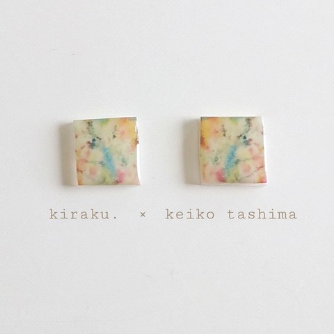 kiraku. ✕ art　絵画イヤリングorピアス　レジン　桜　花