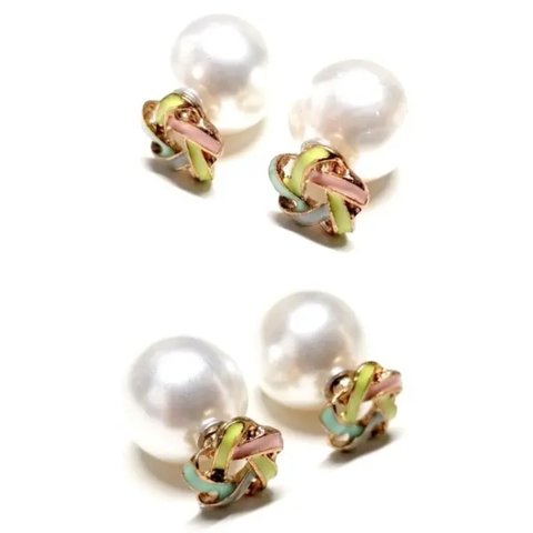 ピアス MONOGRAM01 Colorful ピアス イヤリング変更可 アレルギー対策 樹脂ピアス 樹脂イヤリング チタン ステンレス  1550円